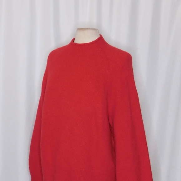 J. CREW Rollneck Sweater Supersoft Yarn Classic Cardinal Red Wool Alpaca X-Large - Picture 8 of 15